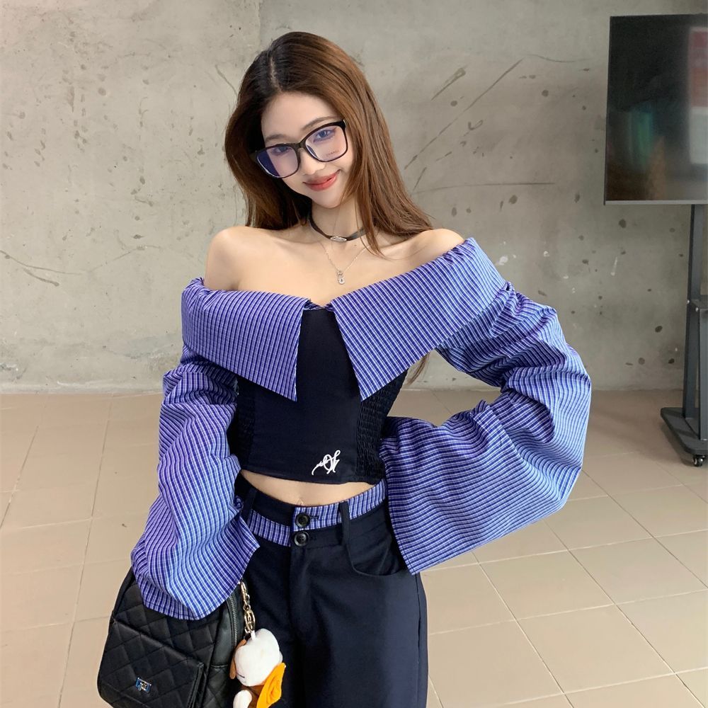Korean Style Off-Shoulder Pantsuit