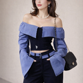Korean Style Off-Shoulder Pantsuit