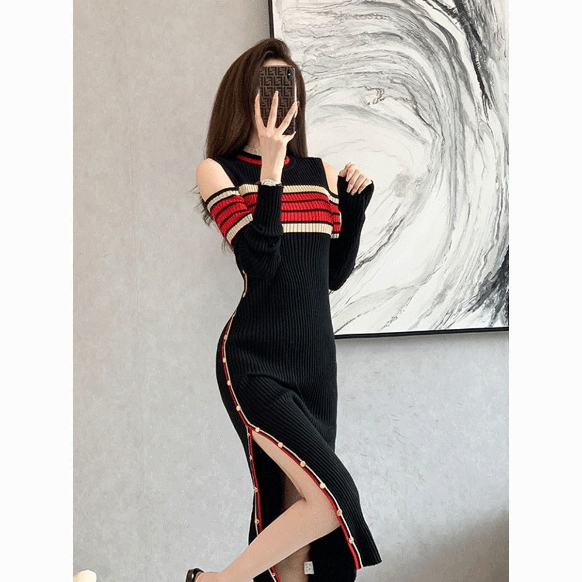 Knitted French dress