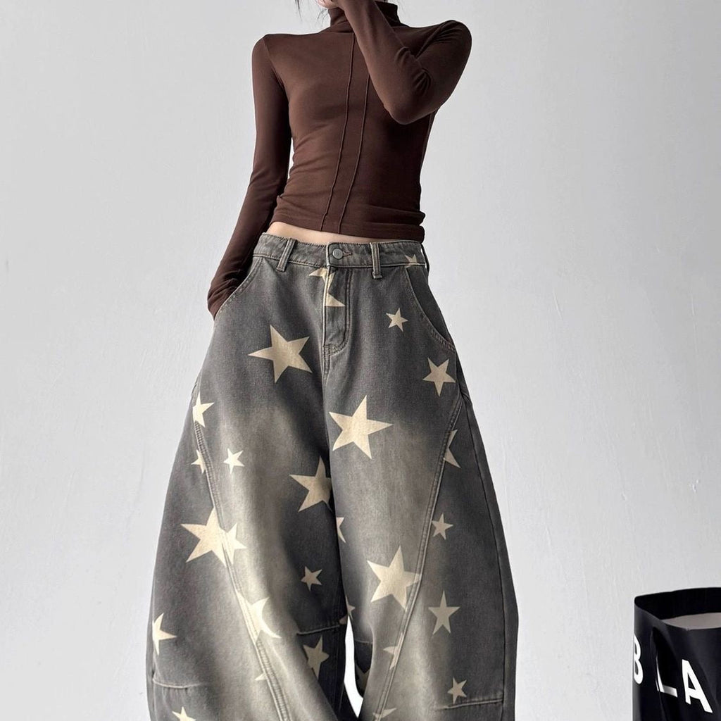 Star Print Jeans