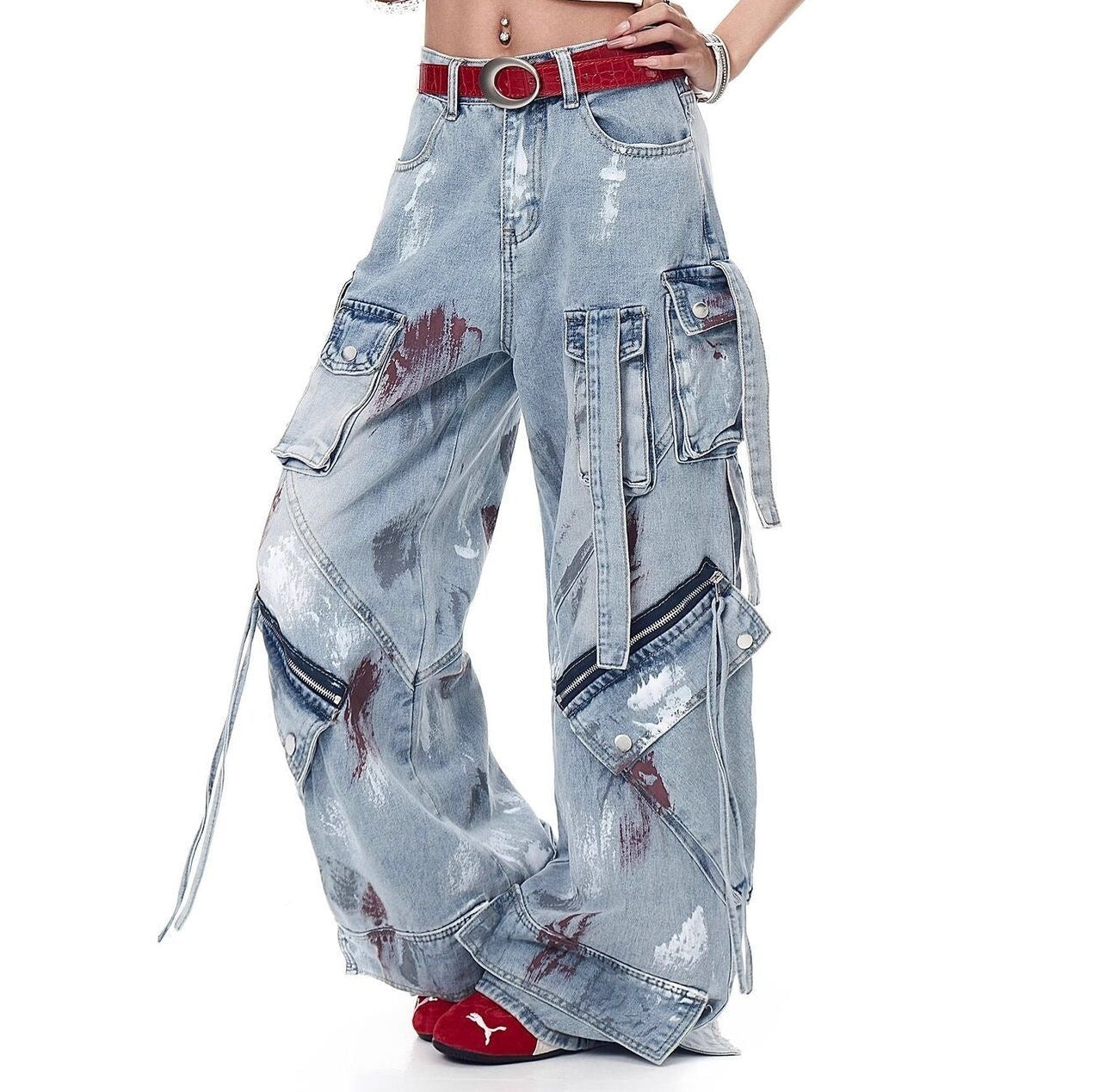 graffiti-splatter Jeans