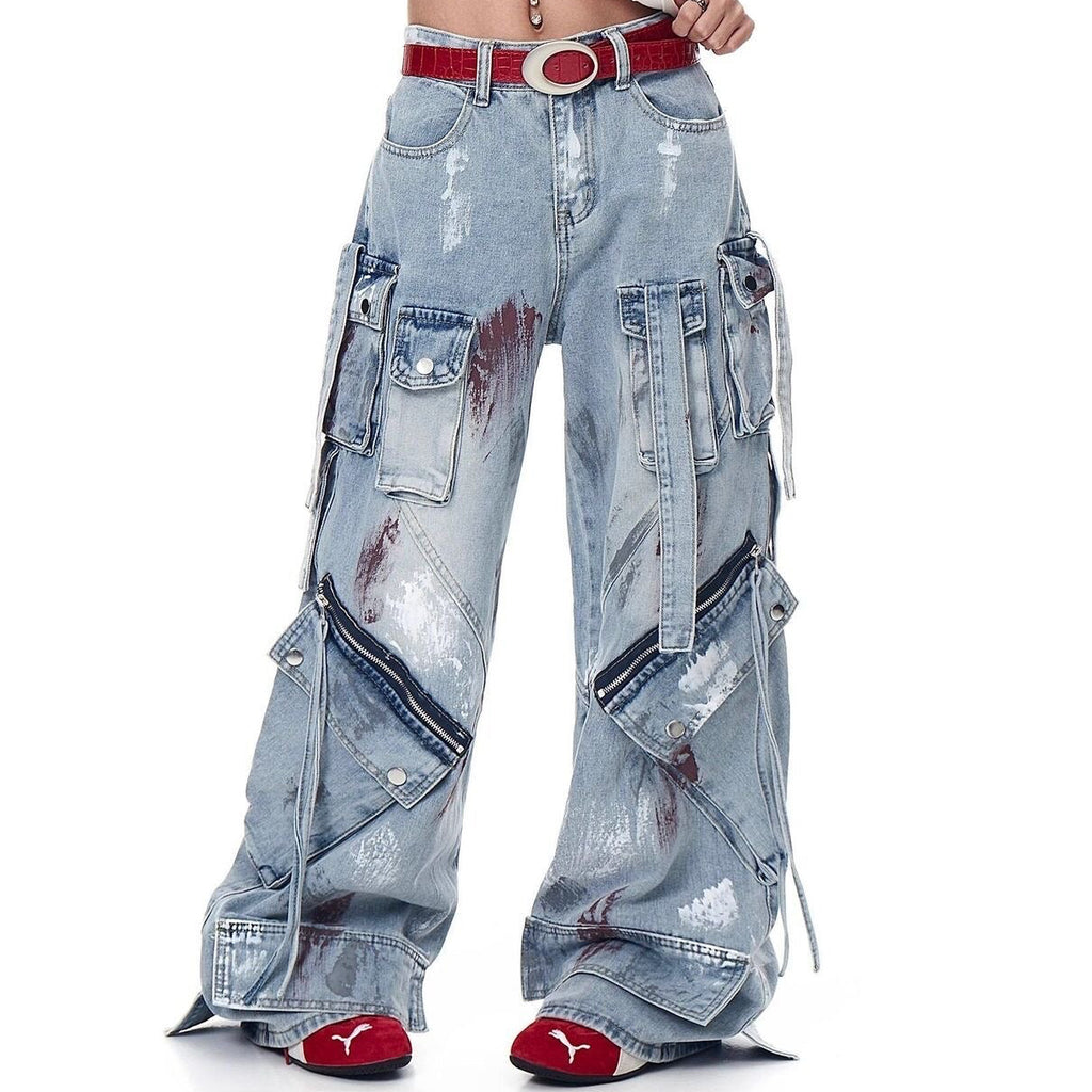 graffiti-splatter Jeans