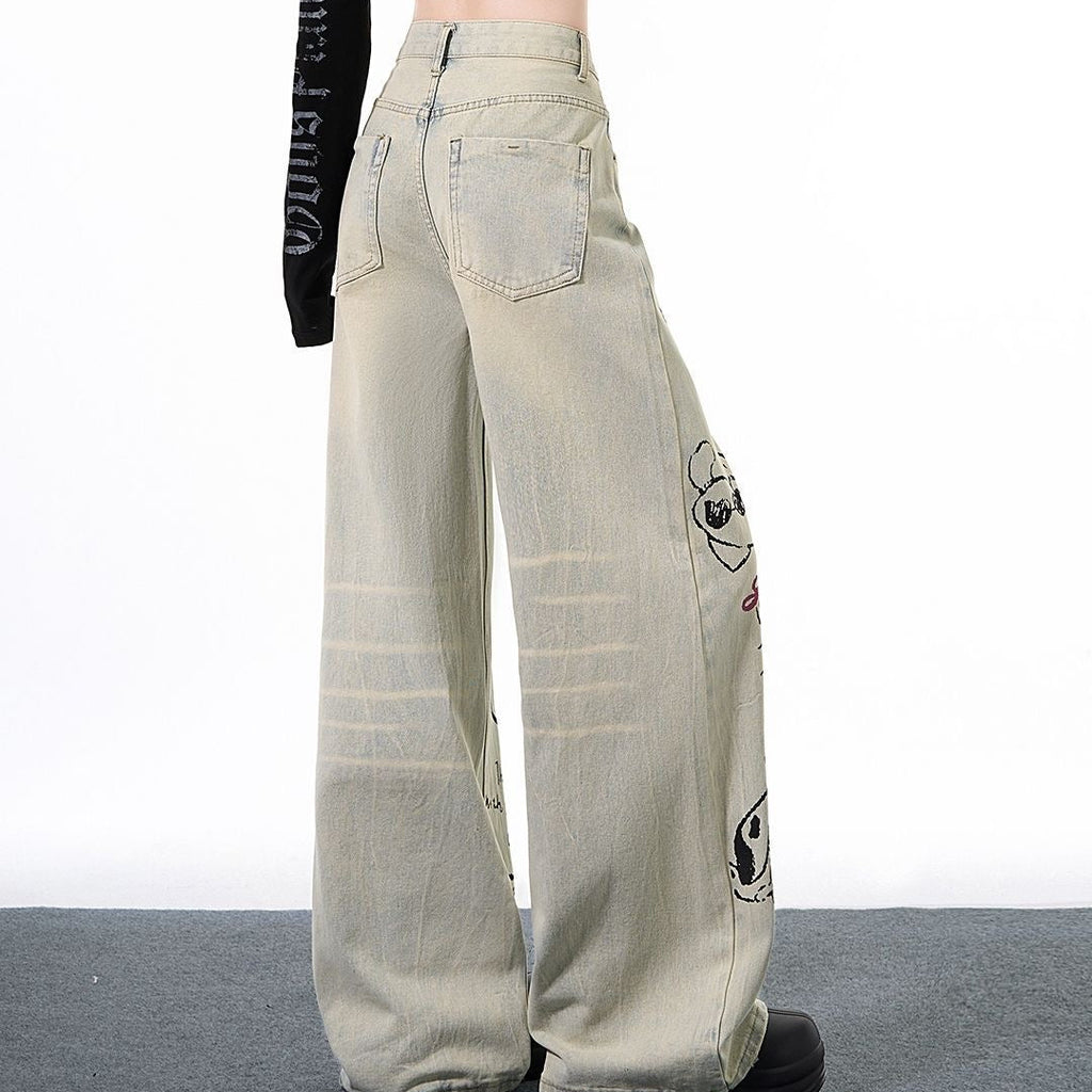 cartoon graffiti Jeans