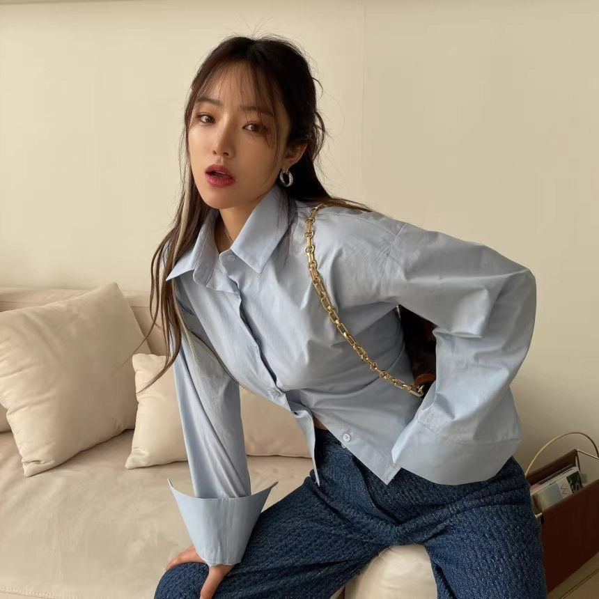 Korean style Back-tie shirt