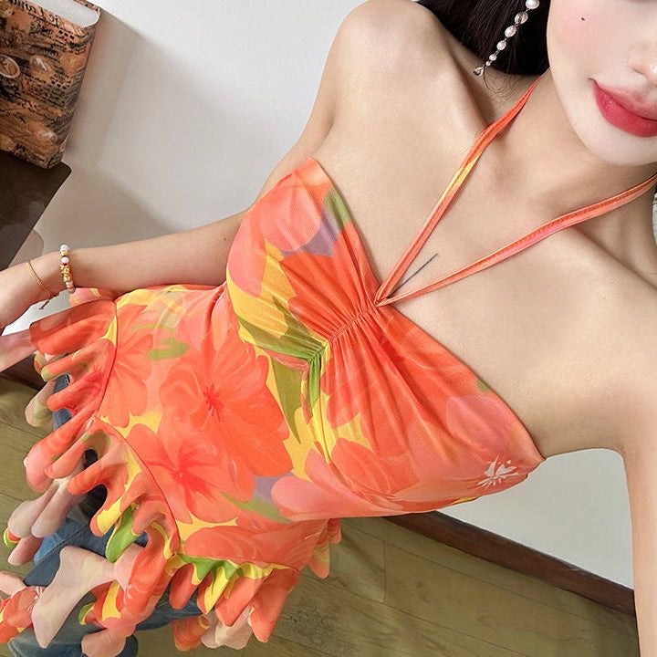 Orange sunset camisole top