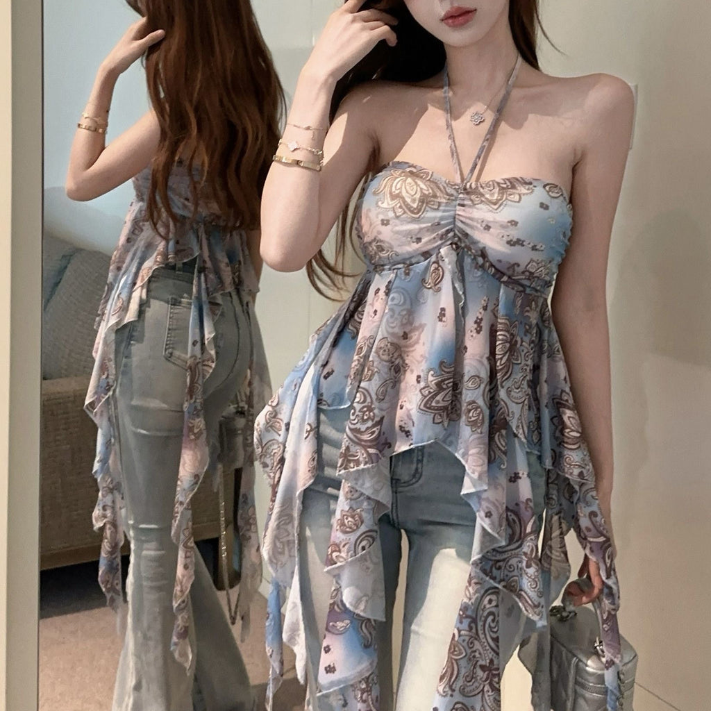 Halter neck strapless Top