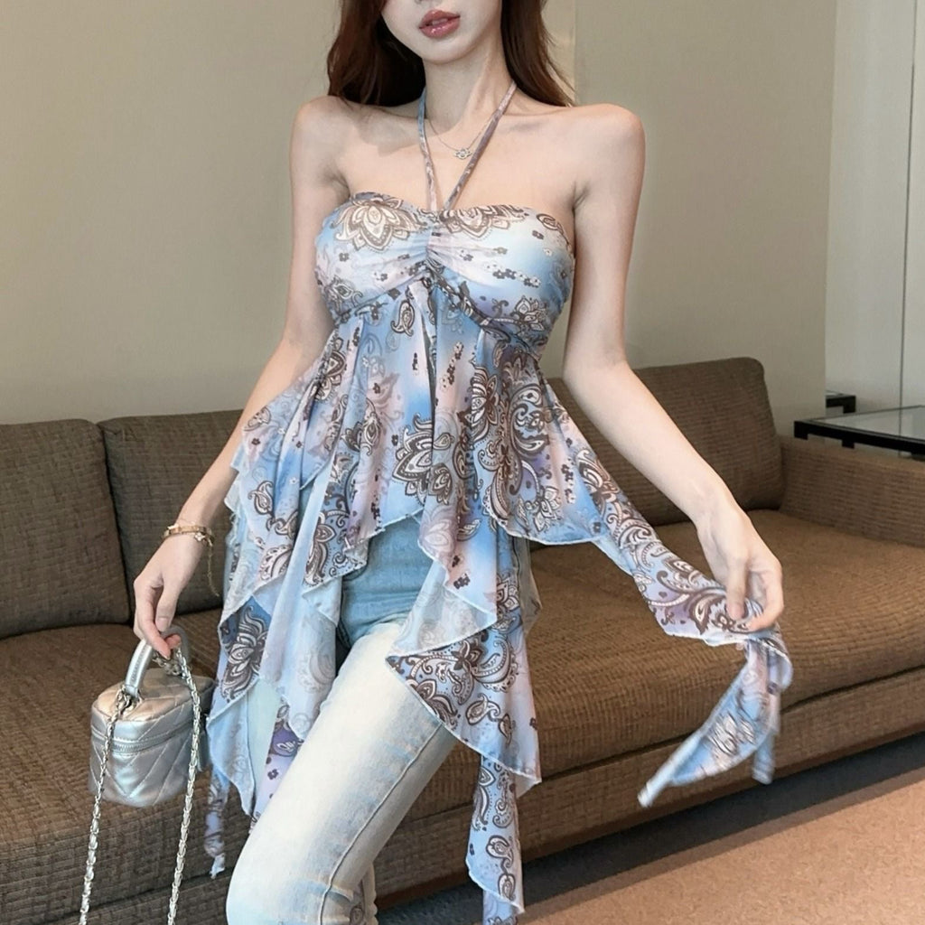 Halter neck strapless Top