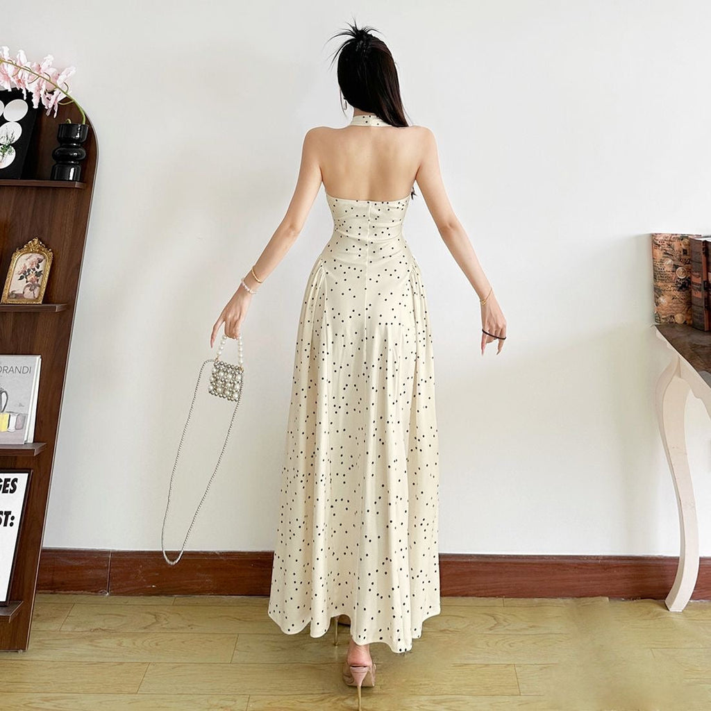 Princess bow polka dot dress