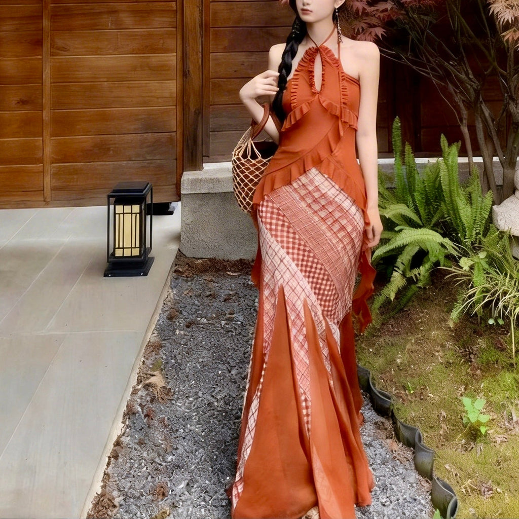 Springtime halter neck two-piece