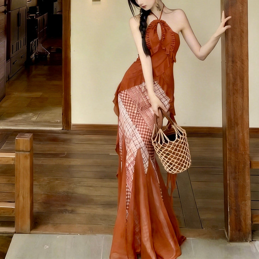 Springtime halter neck two-piece