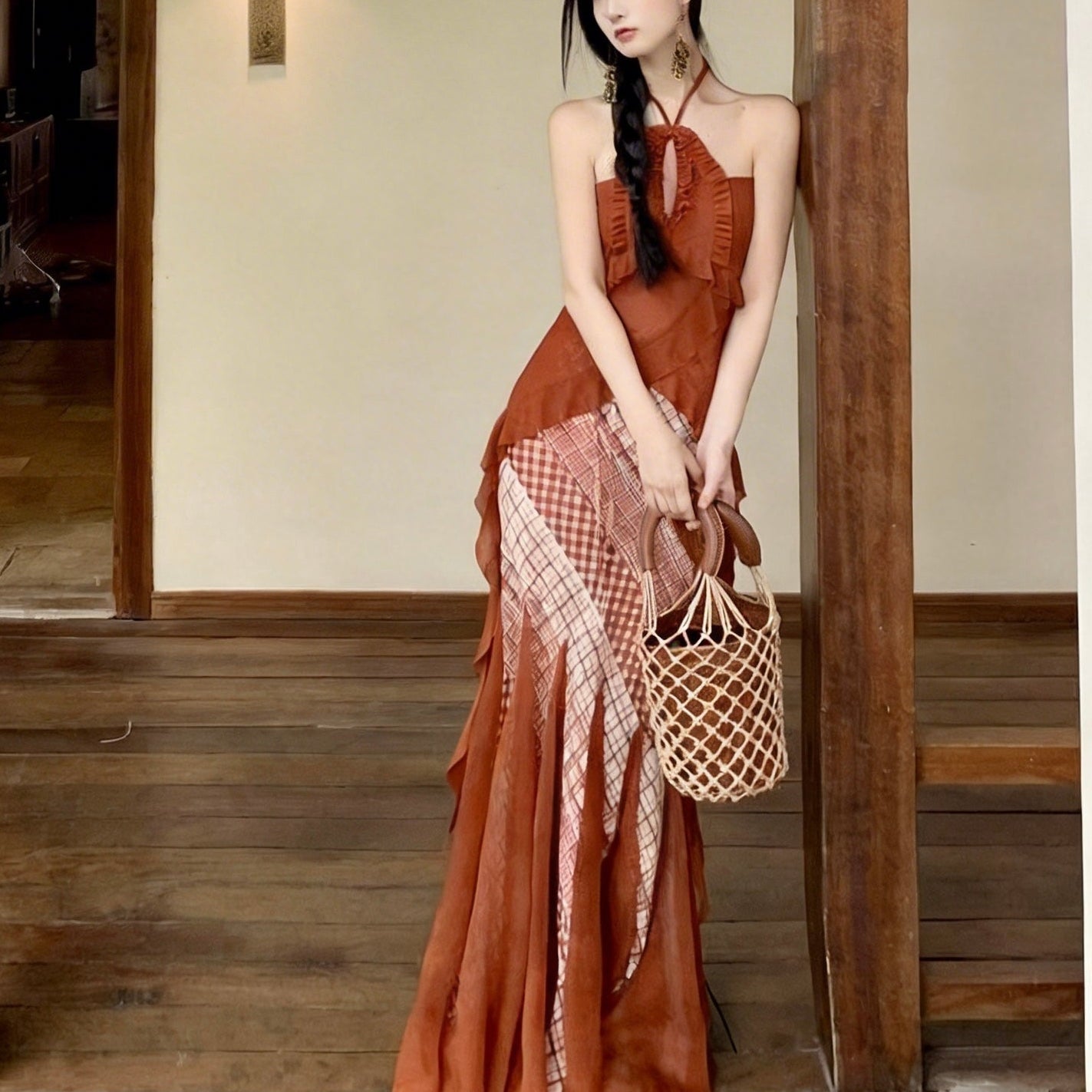 Springtime halter neck two-piece