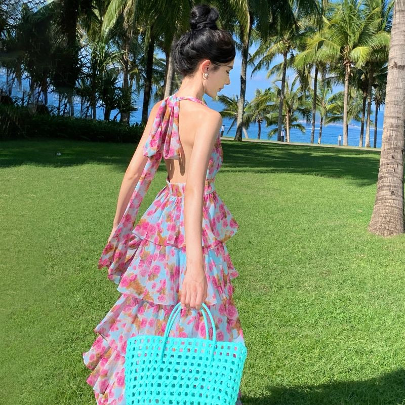 French high-waisted cake dress