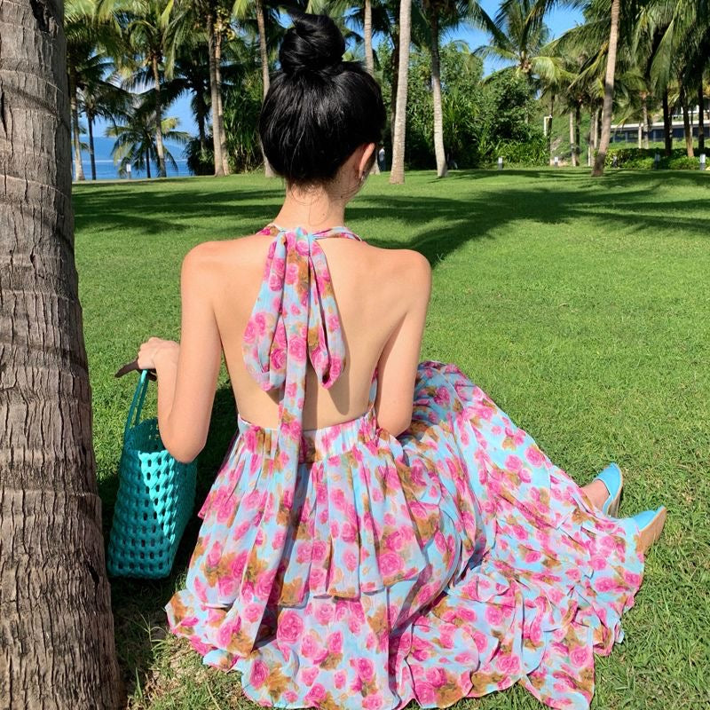 French high-waisted cake dress