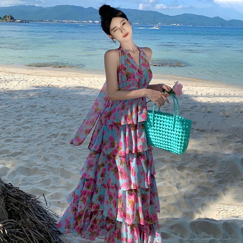 French high-waisted cake dress