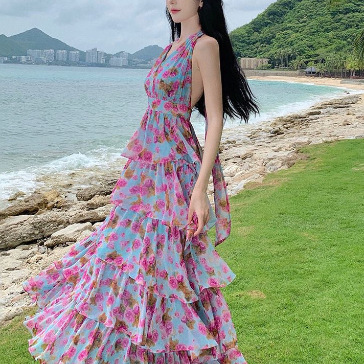 French high-waisted cake dress