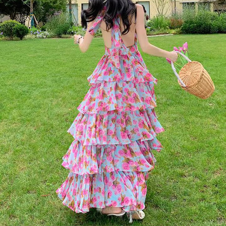 French high-waisted cake dress