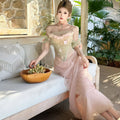 Strapless fishtail gown, fairy dress,