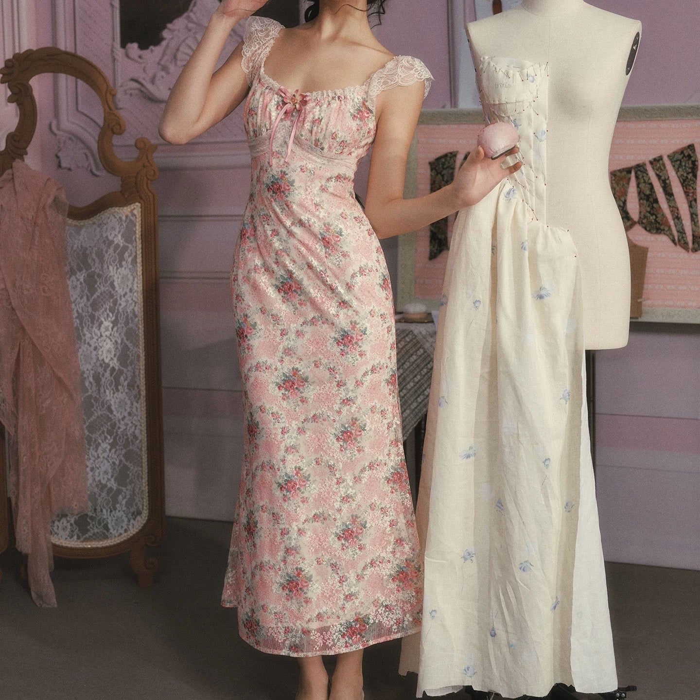 Rose Music Box French dress