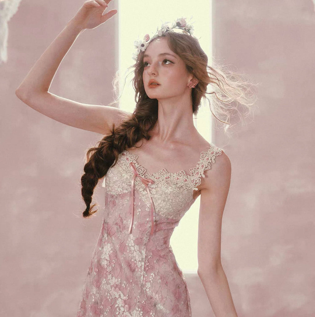 Floral print French Rococo Dress(ships after 30 Days)