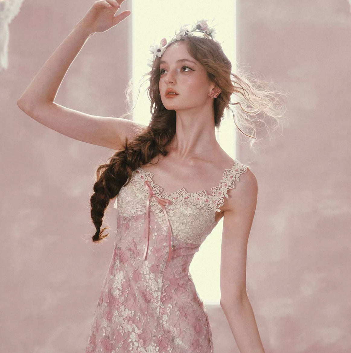 Floral print French Rococo Dress(ships after 30 Days)
