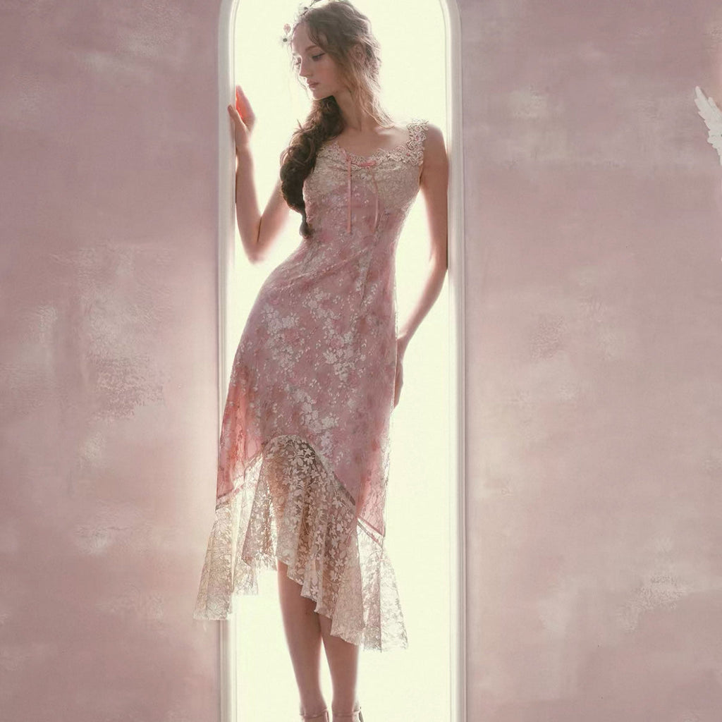 Floral print French Rococo Dress(ships after 30 Days)