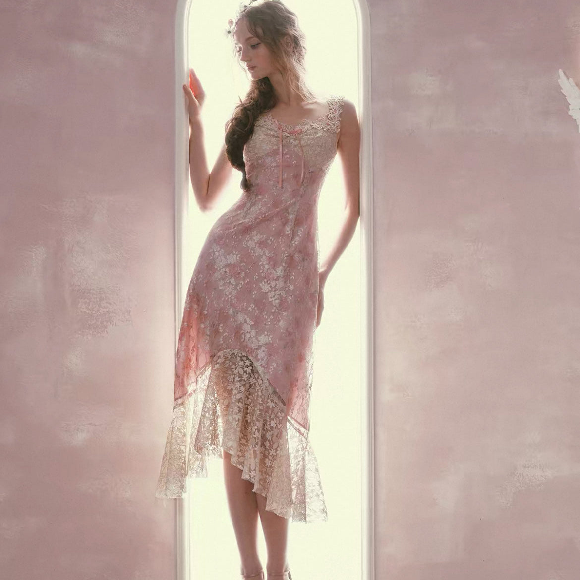 Floral print French Rococo Dress(ships after 30 Days)