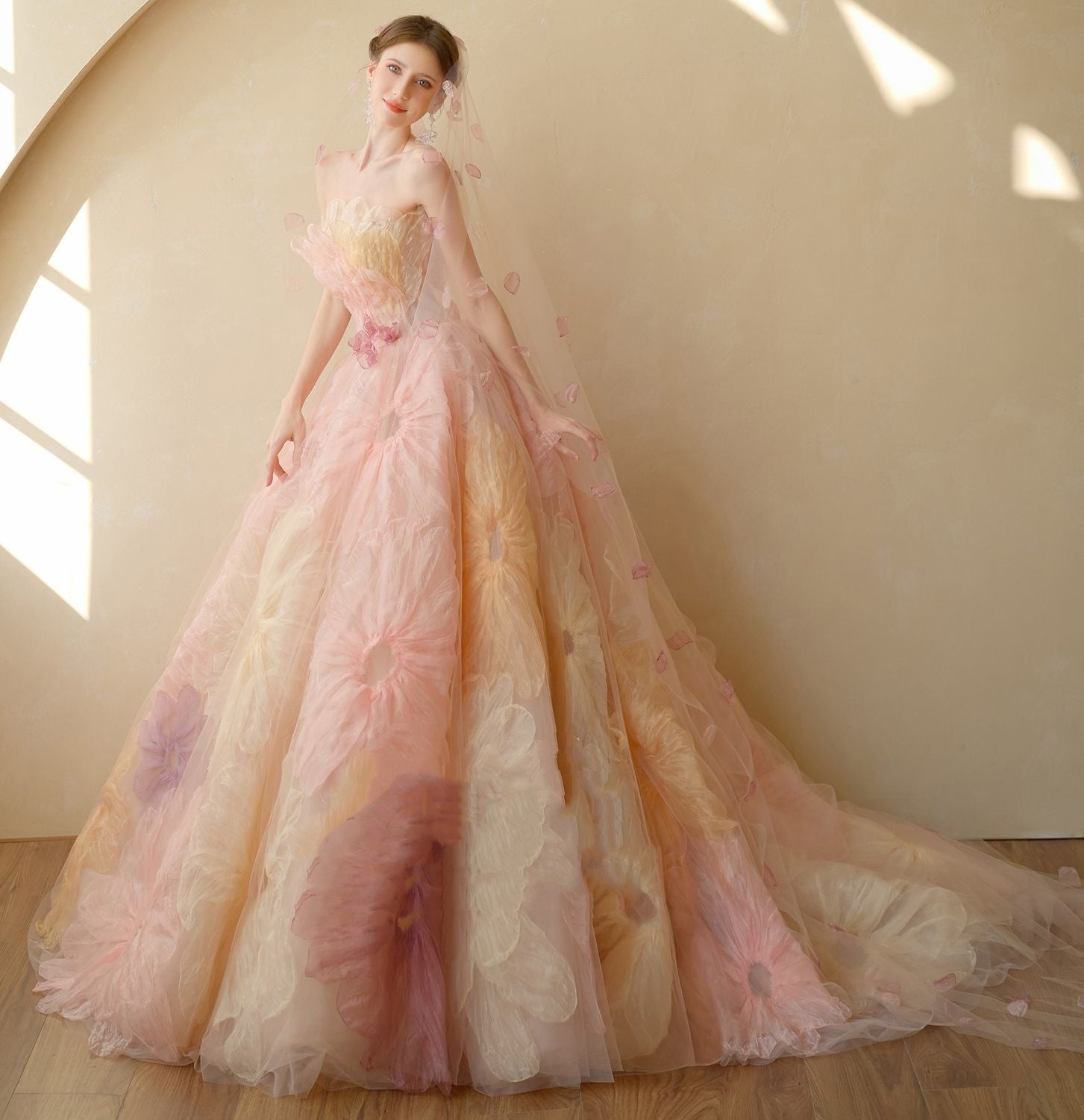 Quinceanera floral Ball gown