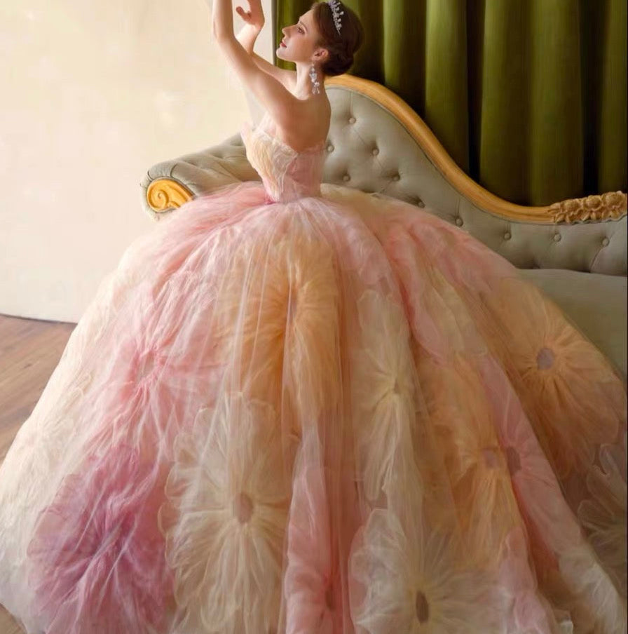 Quinceanera floral Ball gown