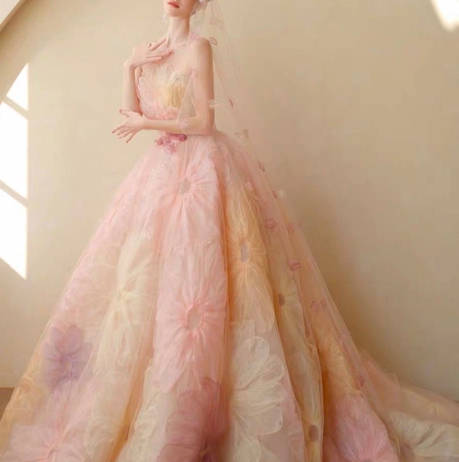 Quinceanera floral Ball gown