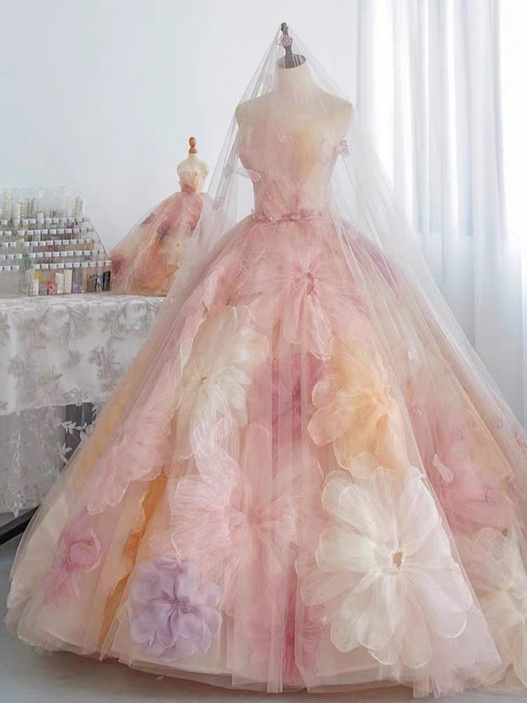 Quinceanera floral Ball gown