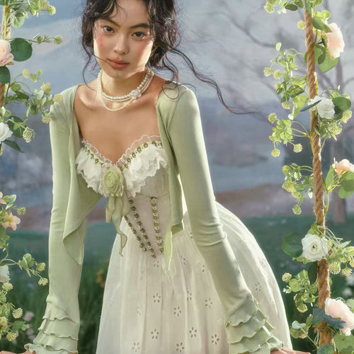 Floral Mint French Dress