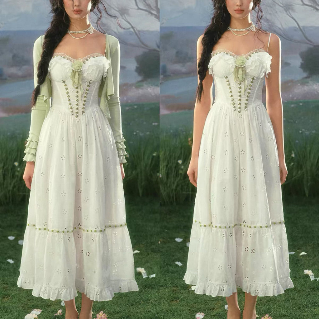 Floral Mint French Dress