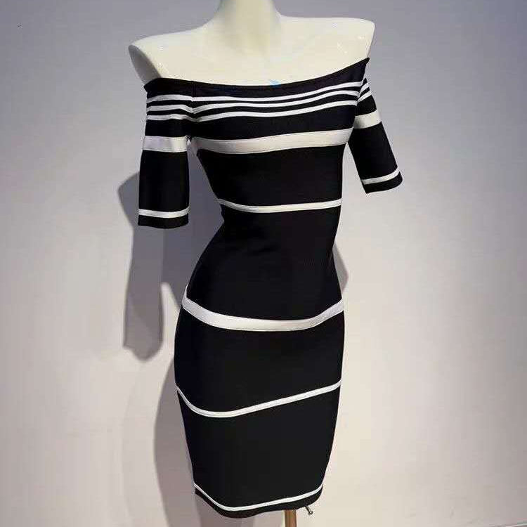 Bodycon short-sleeved dress